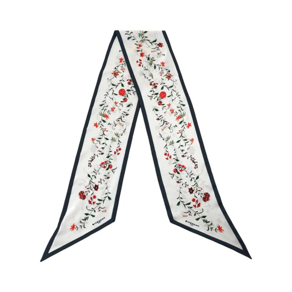 Givenchy Floral Print Silk Scarf Womens
